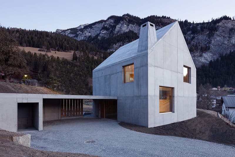 Trin Cabin Schneller Caminada Architects Switzerland homes houses home house mountains mountain wood concrete