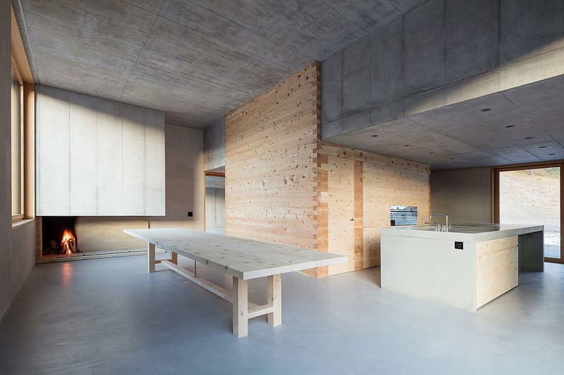 Trin Cabin Schneller Caminada Architects Switzerland homes houses home house mountains mountain wood concrete