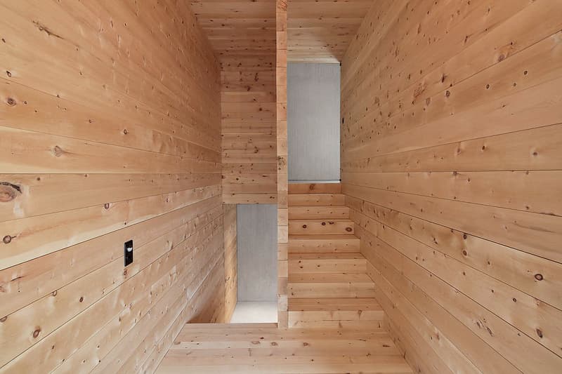 Trin Cabin Schneller Caminada Architects Switzerland homes houses home house mountains mountain wood concrete