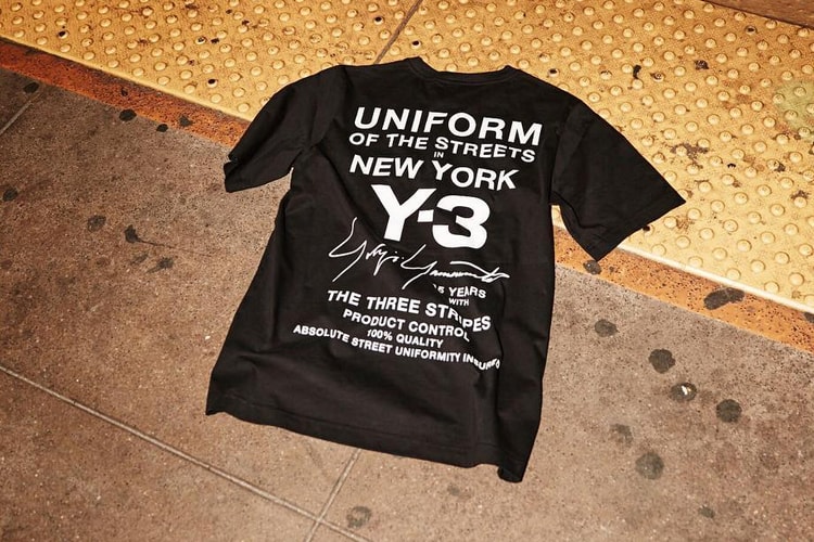 Yohji Yamamoto Commemorates "15 Years With Three Stripes" With Limited Edition T-Shirt