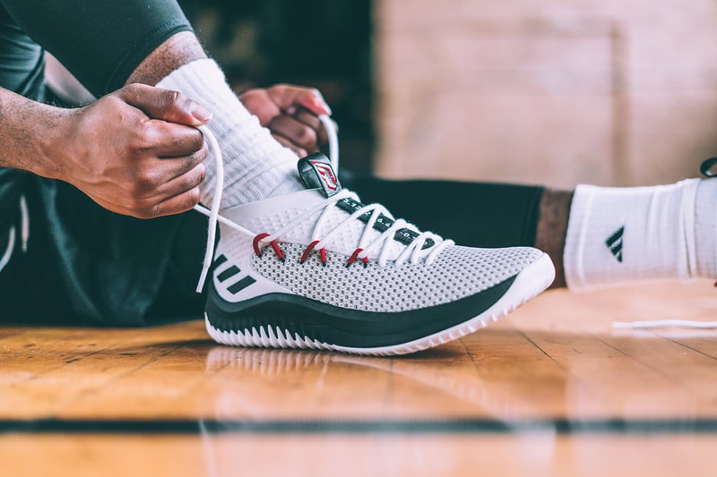 adidas Dame 4 Drop Date Damian Lillard footwear adidas hoops release white red black portland Trailblazers nba basketball