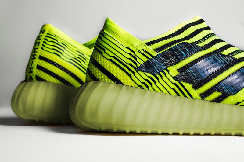adidas Nemeziz 17 YEEZY BOOST 350 The Shoe Surgeon Custom Sneakers Soccer Kanye West Semi Frozen Yellow