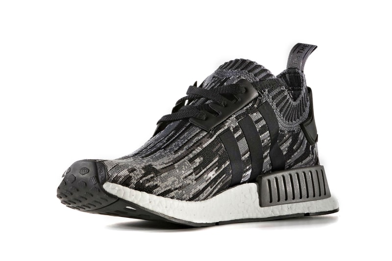 adidas NMD R1 Primeknit Core Black Glitch Camo