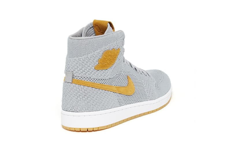 Air Jordan 1 Flyknit Wolf Grey Golden Harvest