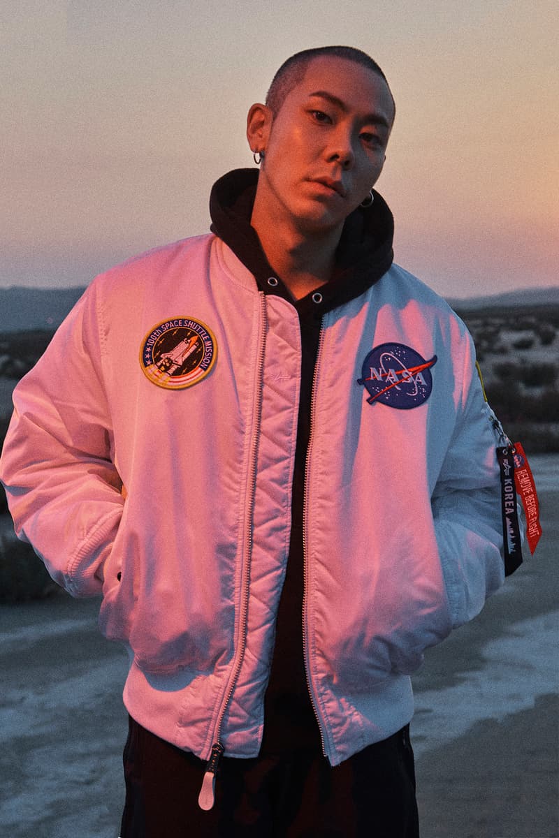 Alpha Industries Rapper Loco white flight jacket