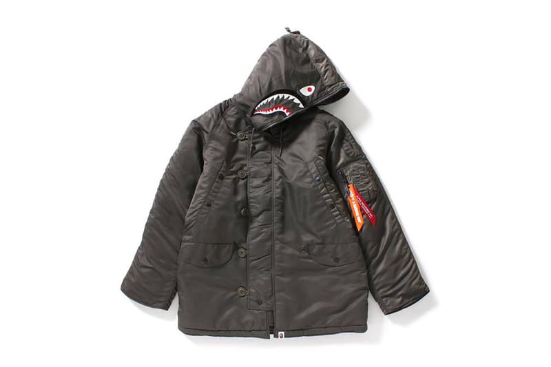 BAPE Alpha Industries 1ST CAMO MA 1 Bomber Shark N 3B Parka Jackets 2017 October 14 Release Date Info
