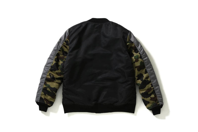 BAPE Winter Camo Bomber Jacket Olivedrab Black A Bathing Ape