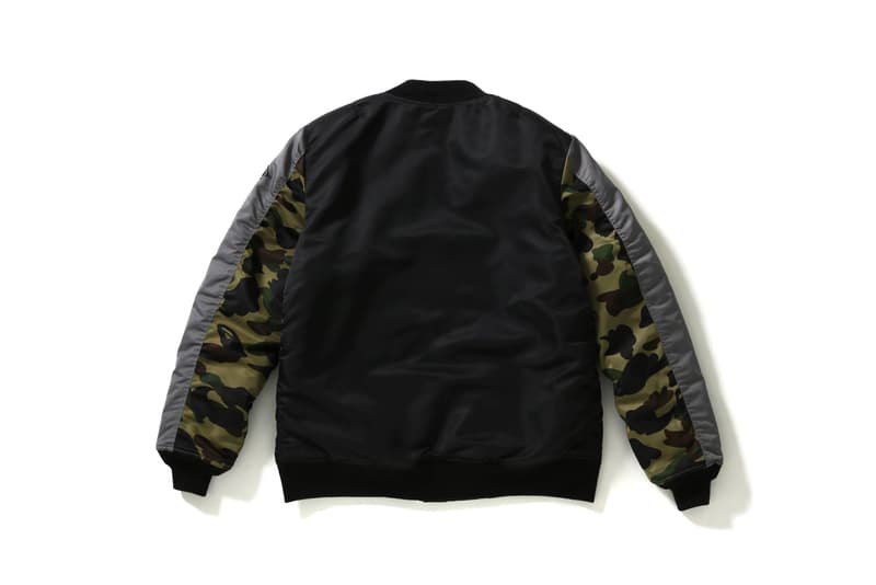 BAPE Winter Camo Bomber Jacket Olivedrab Black A Bathing Ape