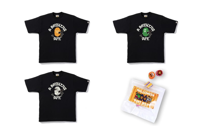 BAPE Halloween 2017 Capsule Collection A Bathing Ape October 14 Release Date Info T Shirt Tee Baby Milo Candy Glow in the Dark