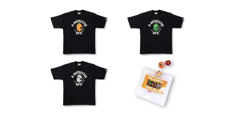 BAPE Halloween Jack O' Lantern College Tee Black