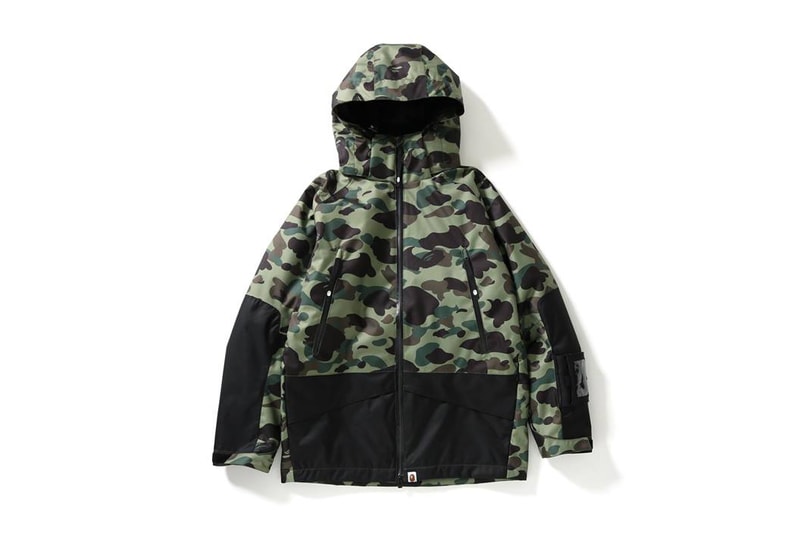 BAPE Fall Winter 2017 1ST CAMO Tech Collection Snowboard Jacket Parka Pants Camouflage October 28 Release Date Info Drops