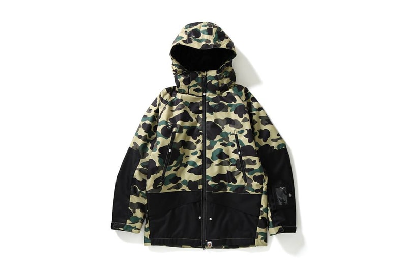 BAPE Fall Winter 2017 1ST CAMO Tech Collection Snowboard Jacket Parka Pants Camouflage October 28 Release Date Info Drops