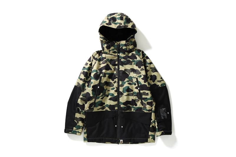 BAPE Fall Winter 2017 1ST CAMO Tech Collection Snowboard Jacket Parka Pants Camouflage October 28 Release Date Info Drops