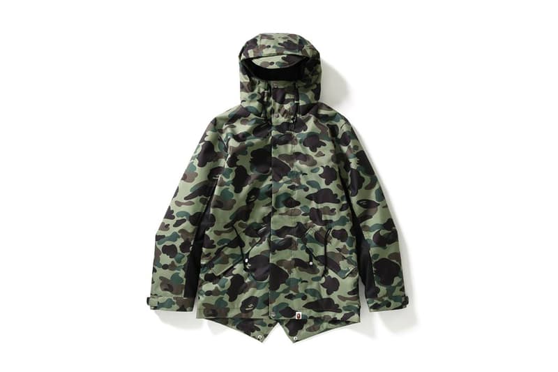 BAPE Fall Winter 2017 1ST CAMO Tech Collection Snowboard Jacket Parka Pants Camouflage October 28 Release Date Info Drops