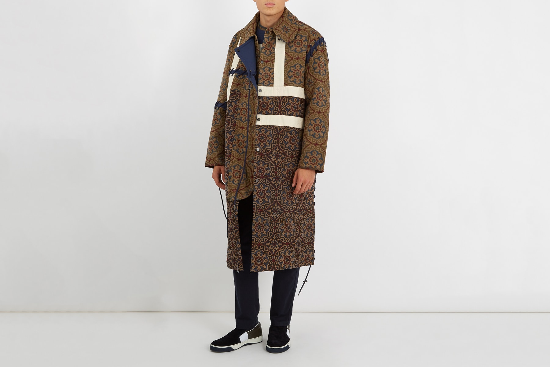 Craig Green Tile Print Quilted Cotton Coat 2017 Fall Winter October Release Date Info Matchesfashion
