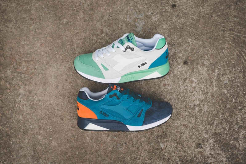 Diadora S8000 Alpine Trek Made in Italy Lyons White Blue Winter Green Black Iris