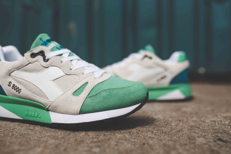Diadora S8000 Alpine Trek Made in Italy Lyons White Blue Winter Green Black Iris