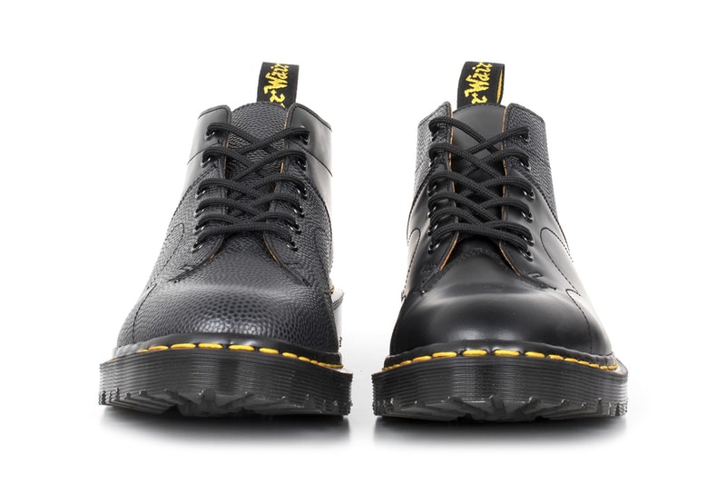 Engineered Garments Dr. Martens Monkey Boots Cherry Black Suede Pebbled Leather