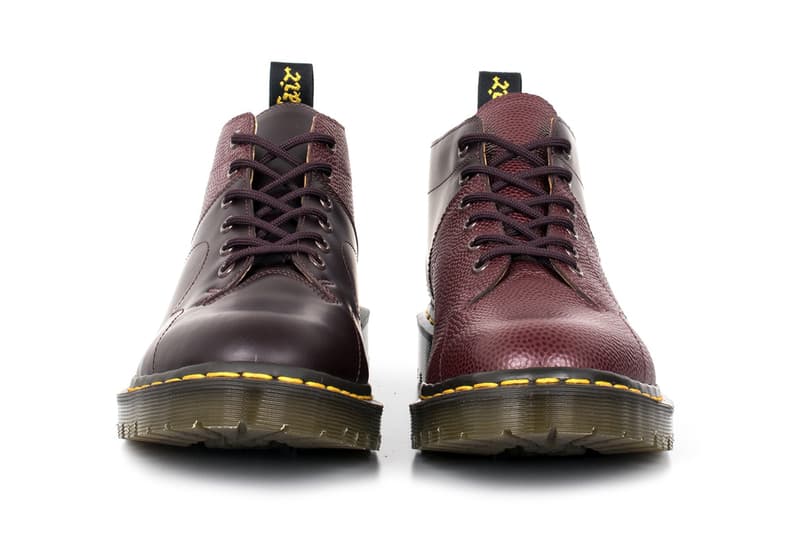 Engineered Garments Dr. Martens Monkey Boots Cherry Black Suede Pebbled Leather