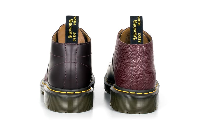 Engineered Garments Dr. Martens Monkey Boots Cherry Black Suede Pebbled Leather