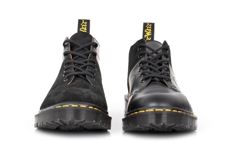 Engineered Garments Dr. Martens Monkey Boots Cherry Black Suede Pebbled Leather