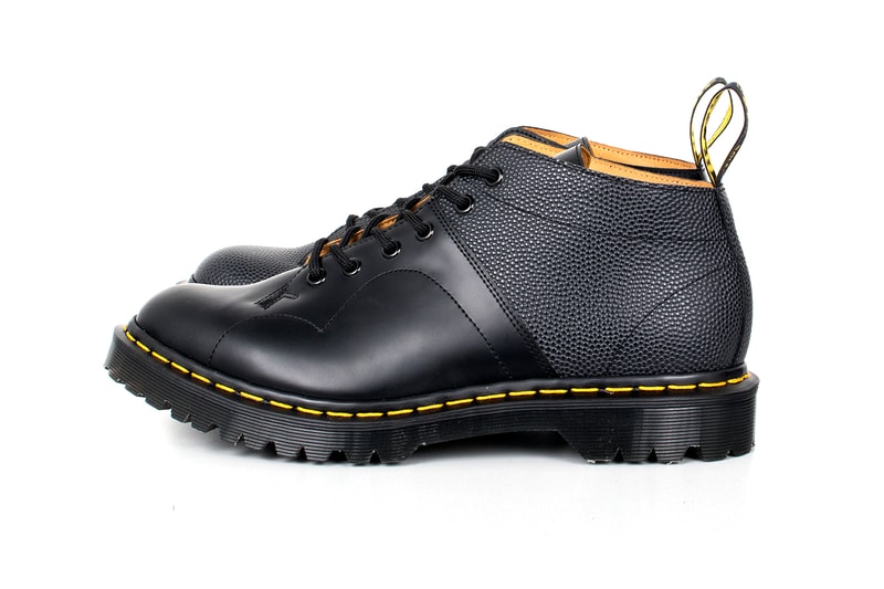Engineered Garments Dr. Martens Monkey Boots Cherry Black Suede Pebbled Leather