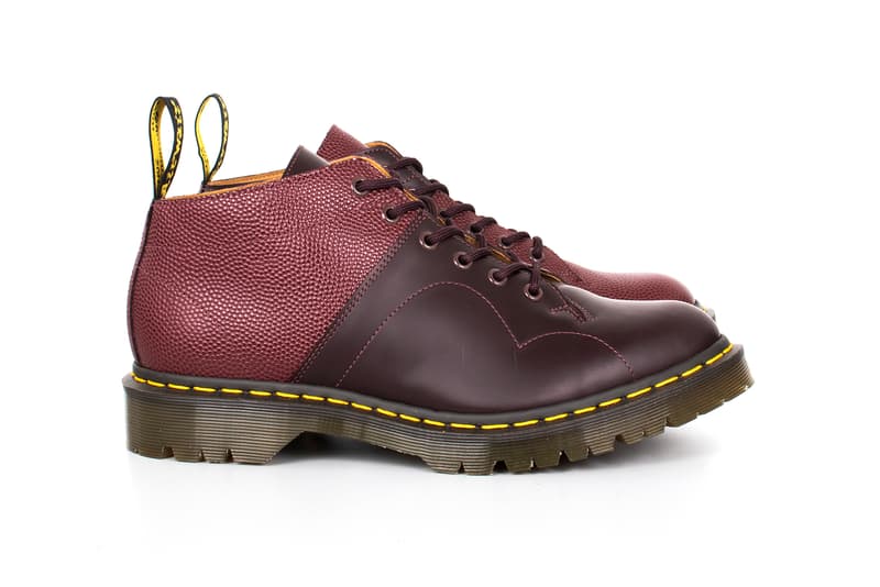 Engineered Garments Dr. Martens Monkey Boots Cherry Black Suede Pebbled Leather