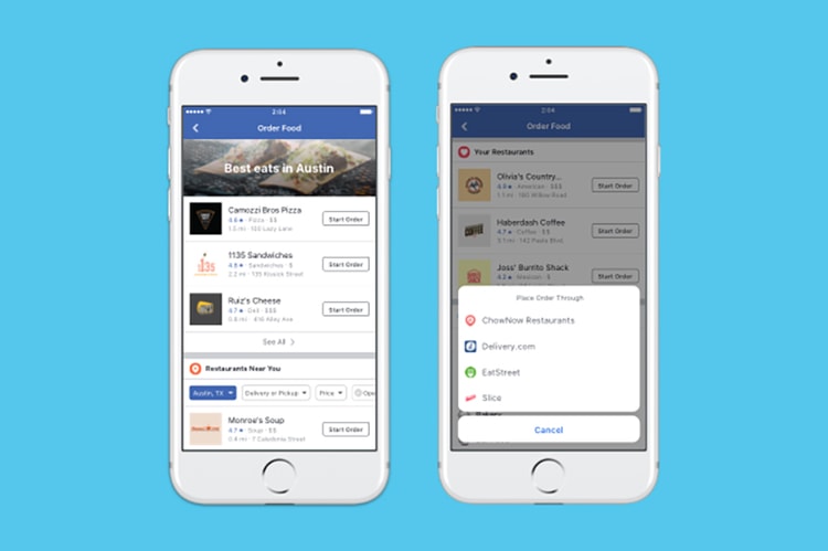 Easy Food Ordering Comes to Facebook