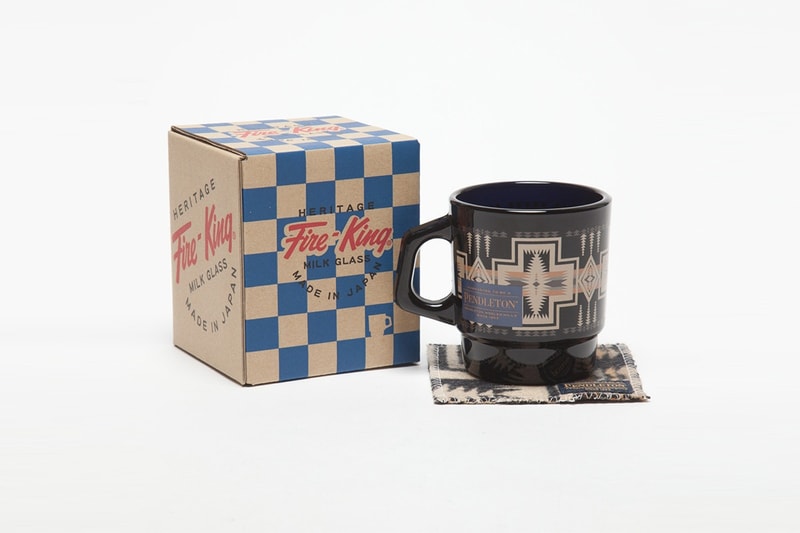 Fire King Japan Pendleton Mugs Tableware Kitchenware Home Coasters Wool Cloth