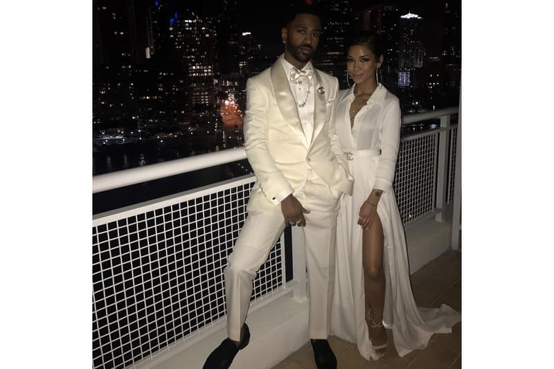 Gucci Mane Keyshia Ka'oir Wedding Dress Code Jhené Aiko Lil Yachty Big Sean 2 Chainz Karrueche outfits suit tux dress diamonds jewelry