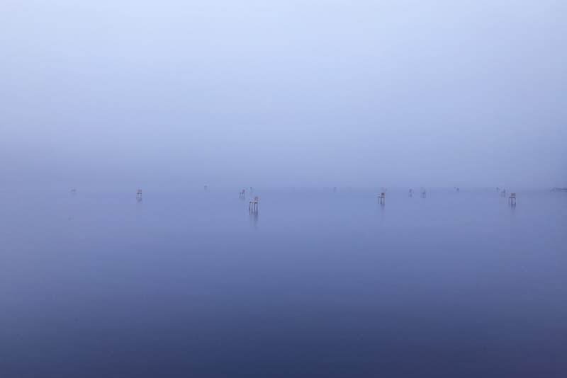 Hidemi Nishida "Fragile Chairs" Japan Hokkaido Lake Art