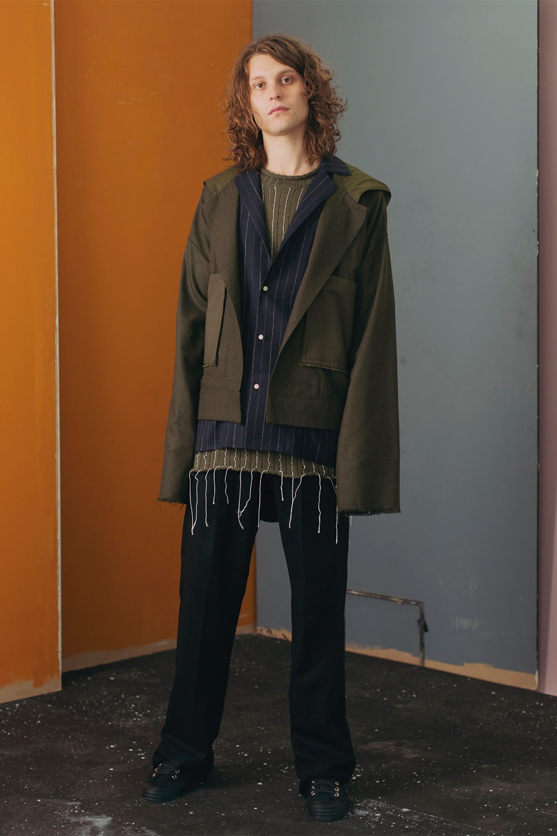 JAMES STUDIO 2018 Spring Summer Collection lookbook menswear suits suiting denim sweaters outerwear jeans jackets coats