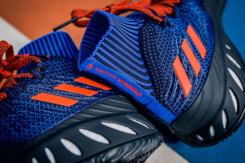 Kristaps Porizingis adidas Crazy Explosive PE Launch Party Packer Shoes New York Knicks
