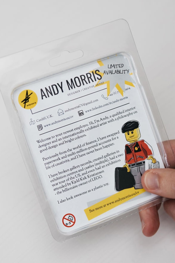 Andy Morris LEGO Résumé Miniature Figure Job Employer Employee Career Art Artist Design