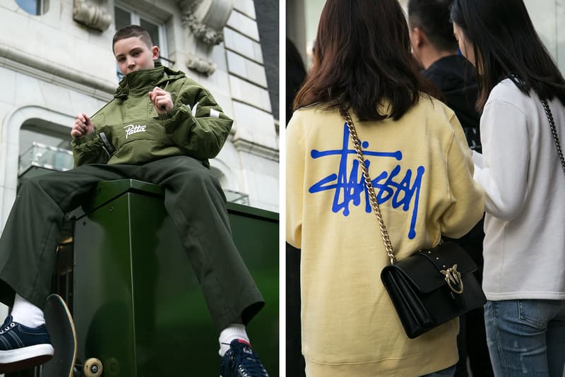 London Street Style Fall/Winter 2017 Autumn/Winter Balenciaga Supreme Off-White comme des garçons Palace Raf Simons Stussy Patta