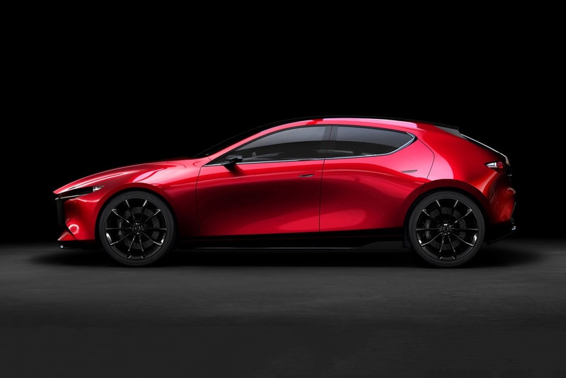 Mazda Kai Concept Tokyo Motor Show 2017 Mazda3 Next Generation Five Door Hatchback Red