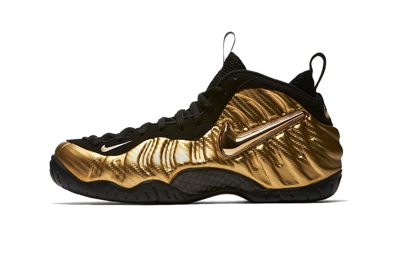 nike foam black and gold