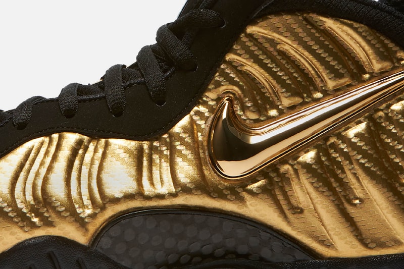 Nike Air Foamposite Pro Metallic Gold Black footwear October 19 2017