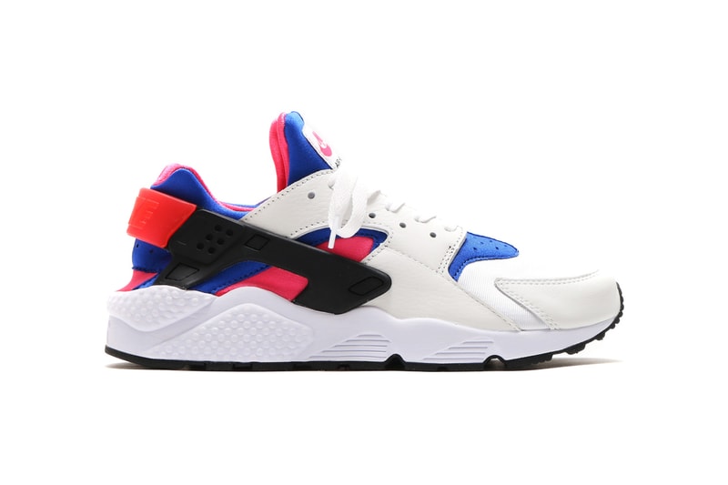 Nike Air Huarache Run 91 QS White Game Royal Black Dynamic Pink 2017 October Fall Release Date Info Sneakers Shoes Footwear atos
