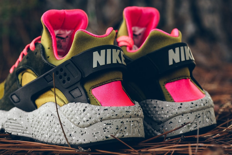 Nike Air Huarache Run Premium Desert Moss Cobblestone Release Date Info Sneaker Drops