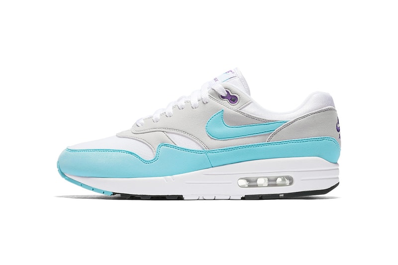 Nike Air Max 1 Anniversary Aqua Purple White Grey 2017 Fall Release Date Info Sneakers Shoes Footwear