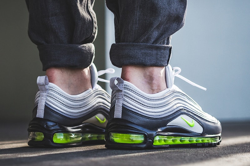 Nike Air Max 97 Neon dark grey volt stealth pure platinum Release Info Date Drops