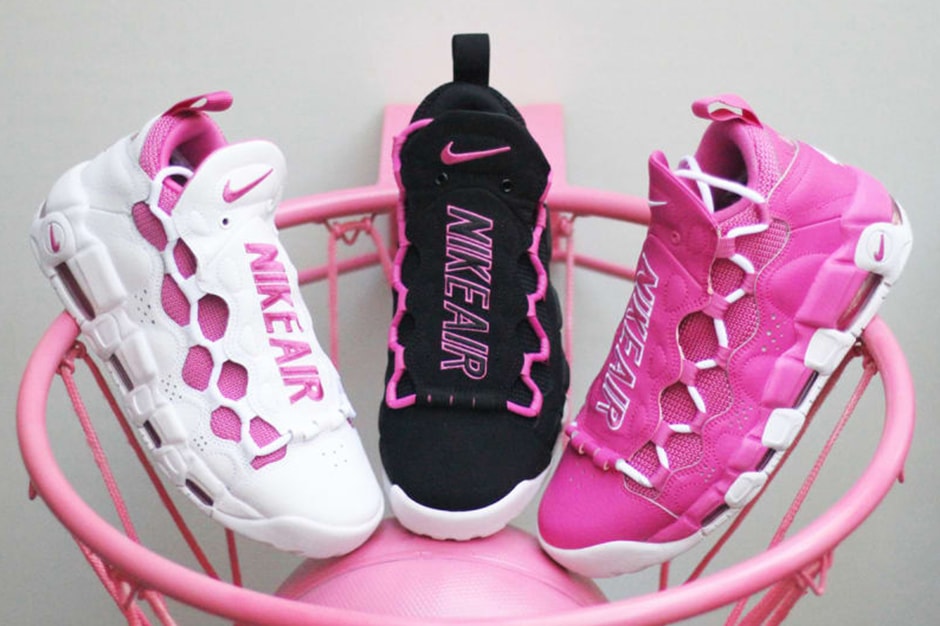 Nike Air More Money Sneaker Room Breast Cancer Awareness Month Footwear Release Date Info Drops Pink