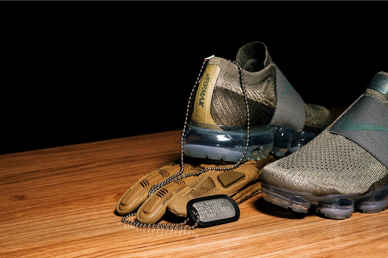 Nike Air VaporMax Laceless Olive Sneakers Shoes Footwear