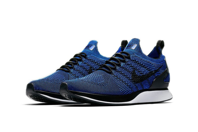 Nike Mariah Flyknit Racer Royal Dark Blue White Black Colorway