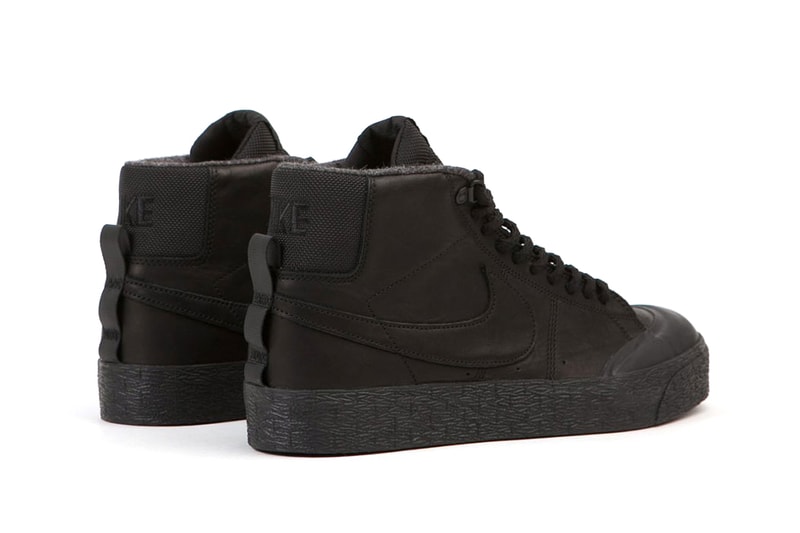 Nike SB Blazer Mid XT Black Leather Bota Shoes Winter Boots