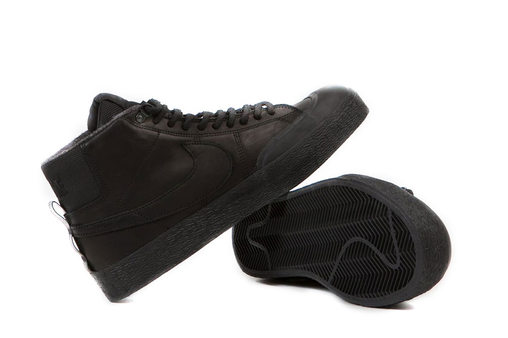 Nike SB Blazer Mid XT Black Leather Bota Shoes Winter Boots