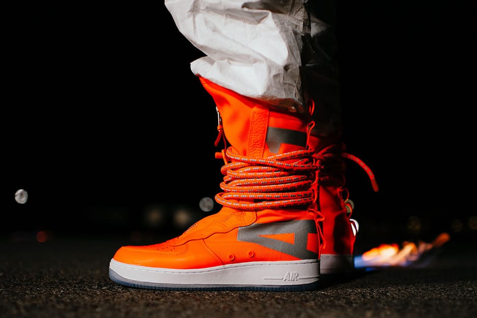 Nike SF-AF1 High “Total Orange” On Feet 