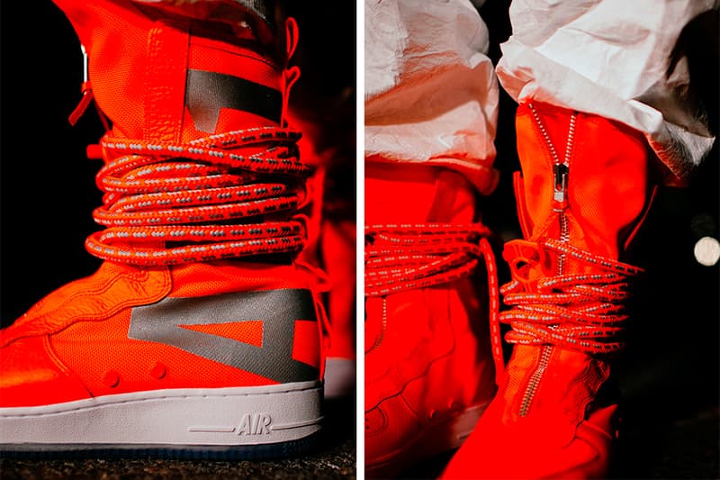 Nike Sf Af1 High Total Orange On Feet Look Hypebeast