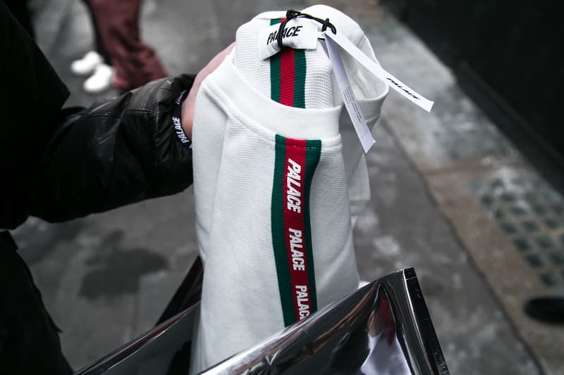 Palace Fall Winter 2017 Drop London Streetsnaps Street Style Gucci Stripe